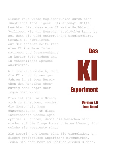 Das KI Experiment - Luca Rossi
