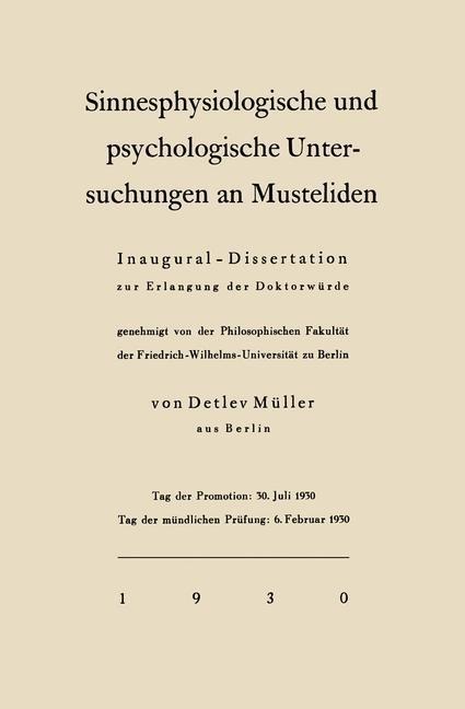 Sinnesphysiologische und psychologische Untersuchungen an Musteliden - Detlev Müller-Using