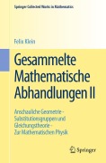 Cover-Bild zum Titel 'Gesammelte Mathematische Abhandlungen II' von 'Felix Klein'