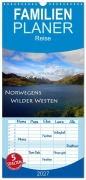 Cover-Bild zum Titel 'Familienplaner 2027 - Norwegens Wilder Westen mit 5 Spalten (Wandkalender, 21 x 45 cm) CALVENDO' von 'Helene Seidl'
