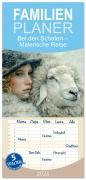 Cover-Bild zum Titel 'Familienplaner 2026 - Bei den Schafen - Malerische Reise mit 5 Spalten (Wandkalender, 21 x 45 cm) CALVENDO' von 'Liselotte Brunner-Klaus'