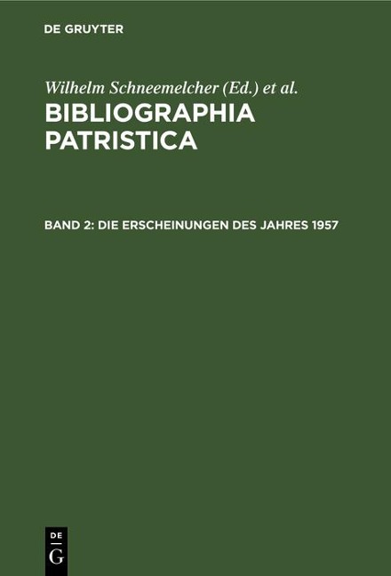 Die Erscheinungen des Jahres 1957 - 