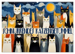 Cover-Bild zum Titel 'Schnurrendes Katzengetümmel (Wandkalender 2026 DIN A2 quer), CALVENDO Monatskalender' von 'Renate Utz'