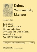 Cover-Bild zum Titel 'Ein neues Editionskonzept für die Schriften Notkers des Deutschen anhand von 'De interpretatione'' von 'Harald Saller'
