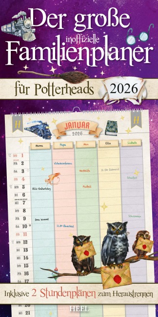 Der große inoffizielle Familienplaner für Potterheads. Kalender 2026 - 