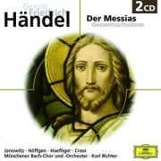 Cover-Bild zum Titel 'Der Messias (Gesamtaufnahme)' von 'Georg Friedrich Händel, Franz Crass, Marga Hoeffgen, Gundula Janowitz, Münchener Bach-Orchester'