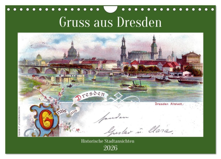 Gruss aus Dresden - Historische Stadtansichten (Wandkalender 2026 DIN A4 quer), CALVENDO Monatskalender - Henning von Löwis of Menar