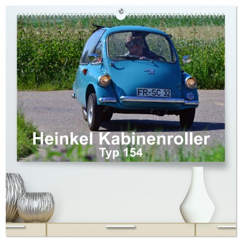 Heinkel Kabinenroller Typ 154 (hochwertiger Premium Wandkalender 2024 DIN A2 quer), Kunstdruck in Hochglanz - Ingo Laue