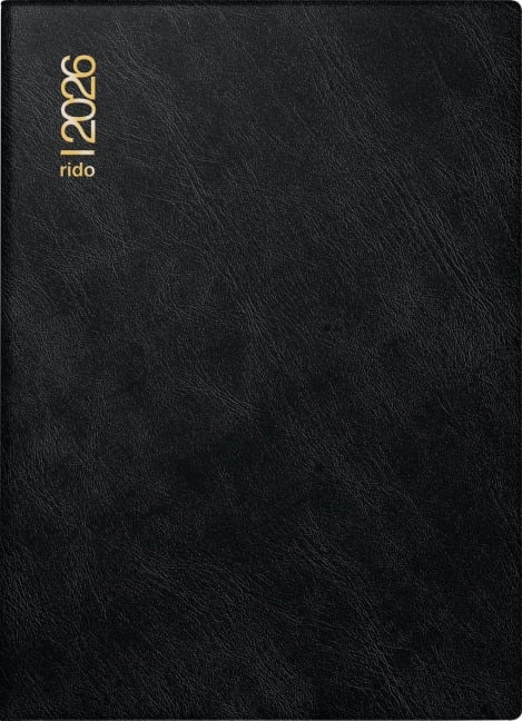 rido/idé 7018242906 | Taschenkalender Mod. Technik III 2026 | A6, Kunststoff, schwarz - 