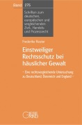 Cover-Bild zum Titel 'Einstweiliger Rechtsschutz bei häuslicher Gewalt' von 'Frederike Reuter'