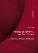 Cover-Bild zum Titel 'Paroles de témoins, paroles d'élèves' von 'Nadine Fink'