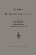Cover-Bild zum Titel 'Handbuch für Physikalische Schülerübungen' von 'Hermann Hahn'