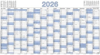 Cover-Bild zum Titel 'Plakatkalender 15 Mon 2026 - 140x77 - 5 Stk. gerollt - Jahresplaner - Wandplaner - 917-0015-1' von ''