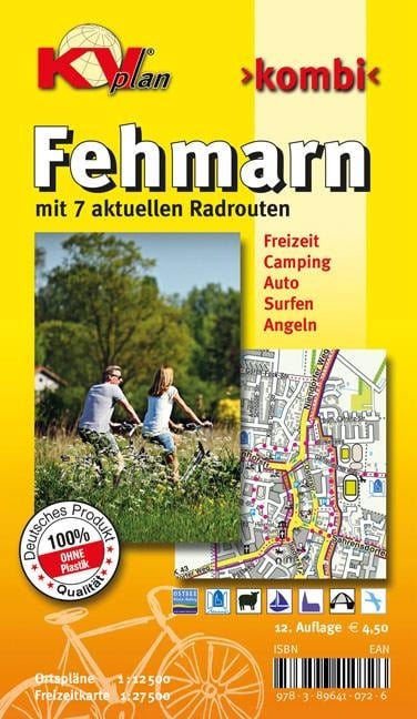 Fehmarn, KVplan, Radkarte/Freizeitkarte/Stadtplan, 1:27.500 / 1:12.500 - 
