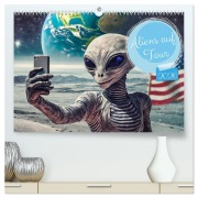Cover-Bild zum Titel 'Aliens auf Tour (hochwertiger Premium Wandkalender 2026 DIN A2 quer), Kunstdruck in Hochglanz' von 'Sell Pixs:Sell'