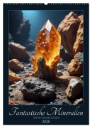 Cover-Bild zum Titel 'Fantastische Mineralien - Geheimnisvolle Schätze (Wandkalender 2026 DIN A2 hoch), CALVENDO Monatskalender' von 'Sebastian Lüdke'