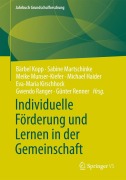 Cover-Bild zum Titel 'Individuelle Förderung und Lernen in der Gemeinschaft' von ''