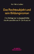 Cover-Bild zum Titel 'Das Rechtssubjekt und sein Bildungsroman' von 'Karl-Heinz Ladeur'