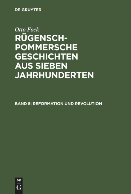 Reformation und Revolution - Otto Fock