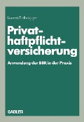 Cover-Bild zum Titel 'Privat-Haftpflichtversicherung' von 'Joachim Kuwert'