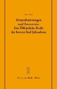 Cover-Bild zum Titel 'Herausforderungen und Antworten: Das Öffentliche Recht der letzten fünf Jahrzehnte' von 'Rainer Wahl'