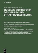 Cover-Bild zum Titel '2. Lesung: Besonderer Teil. - Schutz des Volkes (Rasse. Erbgut. - Schutz der Bewegung. - Angriffe auf die Wirtschaftskraft.) - Überprüfung der 2. Lesung. Gesamtregister' von ''