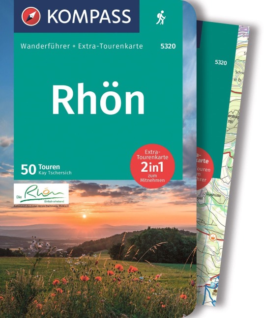 KOMPASS Wanderführer Rhön, 50 Touren mit Extra-Tourenkarte - Kay Tschersich