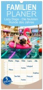 Cover-Bild zum Titel 'Familienplaner 2027 - Lazy Dogs - Die faulsten Hunde des Jahres mit 5 Spalten (Wandkalender, 21 x 45 cm) CALVENDO' von 'Anja Frost'