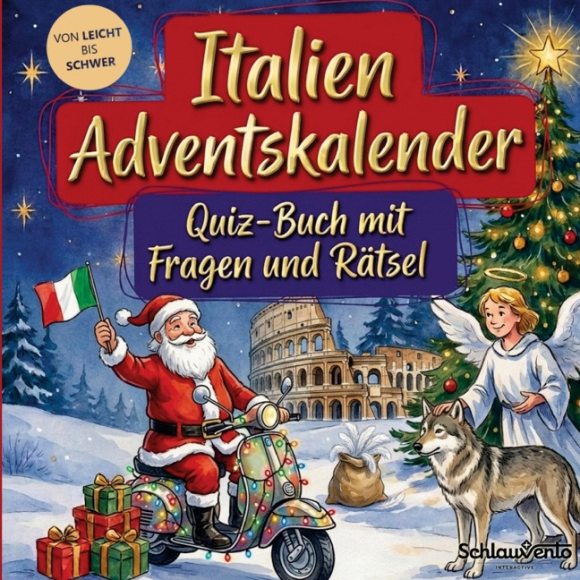 Italien-Adventskalender: Quiz-Buch mit Fragen und Rätsel - Schlauvento Interactive