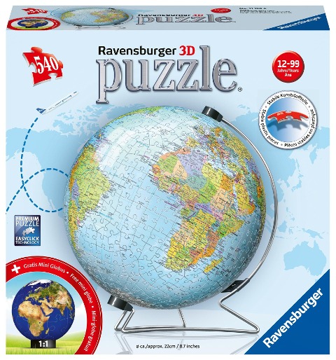 Globus in deutscher Sprache Puzzleball 540 Teile - 