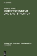 Cover-Bild zum Titel 'Schriftstruktur und Lautstruktur' von 'Wolfgang Börner'