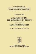 Cover-Bild zum Titel 'Allgemeiner Teil des Bürgerlichen Rechts' von 'Werner Flume'