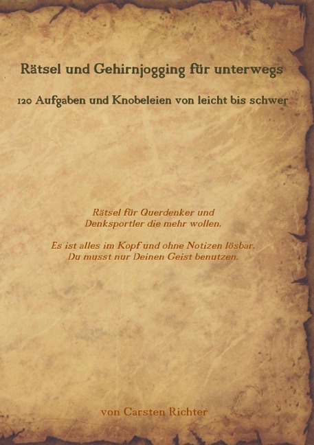 Rätsel und Gehirnjogging für unterwegs - Carsten Richter