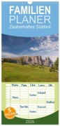 Cover-Bild zum Titel 'Familienplaner 2026 - Zauberhaftes Südtirol mit 5 Spalten (Wandkalender, 21 x 45 cm) CALVENDO' von 'Katrin Streiparth'