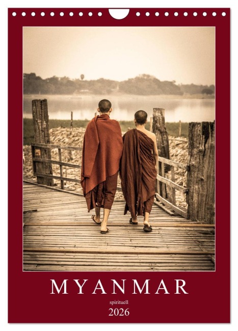MYANMAR SPIRITUELL 2026 (Wandkalender 2026 DIN A4 hoch), CALVENDO Monatskalender - Sebastian Rost