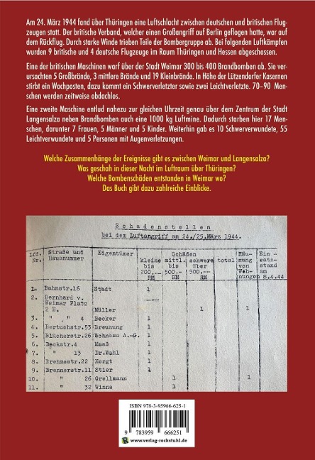 Bombenangriff auf Weimar und der Luftkrieg über Thüringen am 24. März 1944 - Harald Rockstuhl