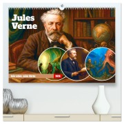 Cover-Bild zum Titel 'Jules Verne. Sein Leben, seine Werke (hochwertiger Premium Wandkalender 2026 DIN A2 quer), Kunstdruck in Hochglanz' von 'Steffani Lehmann'
