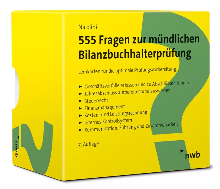 555 Fragen zur mündlichen Bilanzbuchhalterprüfung - Hans J. Nicolini
