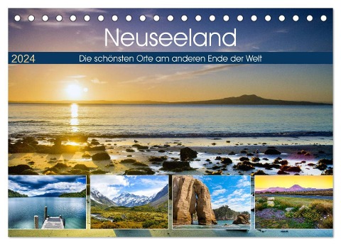 Neuseeland - Die schönsten Orte am anderen Ende der Welt (Tischkalender 2024 DIN A5 quer), CALVENDO Monatskalender - Christian Bosse