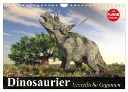 Cover-Bild zum Titel 'Dinosaurier. Urzeitliche Giganten (Wandkalender 2026 DIN A4 quer), CALVENDO Monatskalender' von 'Elisabeth Stanzer'