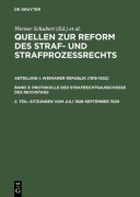 Cover-Bild zum Titel 'Sitzungen vom Juli 1928-September 1929' von ''