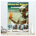 Aliens im Urlaub (hochwertiger Premium Wandkalender 2025 DIN A2 hoch), Kunstdruck in Hochglanz - Cathrin Illgen