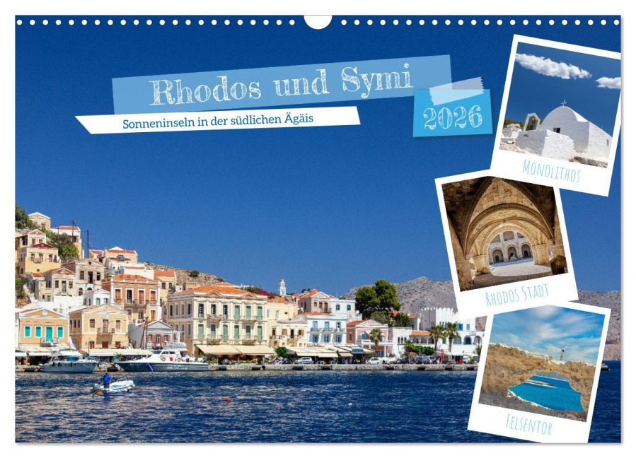 Rhodos und Symi (Wandkalender 2026 DIN A3 quer), CALVENDO Monatskalender - Tilo Grellmann
