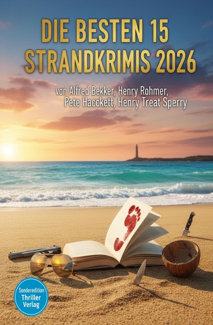 Die besten 15 Strandkrimis 2026 - Alfred Bekker, Henry Rohmer, Henry Treat Sperry, Pete Hackett
