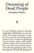 Cover-Bild zum Titel 'Dreaming of Dead People' von 'Rosalind Belben'