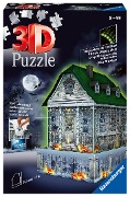 Ravensburger 3D Puzzle Gruselhaus bei Nacht 11254 - 216 Teile - für Halloween Fans ab 8 Jahren - 