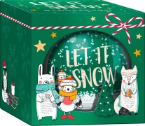 Cover-Bild zum Titel 'Weihnachtswunderland, Schneekugel klein zum Selbstgestalten: Let it Snow / Cute Christmas Friends' von ''