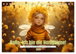 Cover-Bild zum Titel 'Hallo! Ich bin die Honigbiene (Tischkalender 2026 DIN A5 quer), CALVENDO Monatskalender' von 'Daniela Tapper'