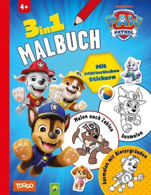 PAW Patrol 3-in-1 Malbuch I Ab 4 Jahren - 