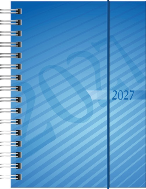 rido/idé 7013102307 Taschenkalender Mod. perfect/Technik I 2027 A6, Kunststoff, blau - 